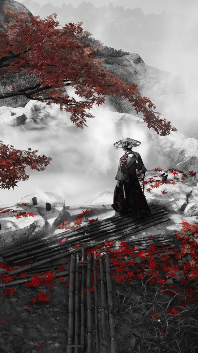 微信聊天背景超清水墨林溪