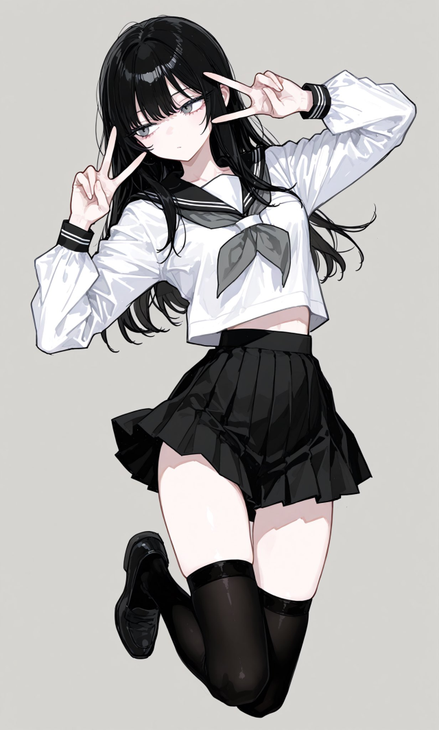 4K 手绘 JK 少女