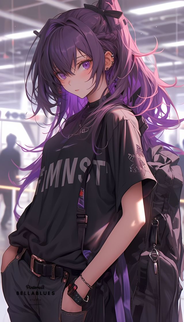 紫發少女