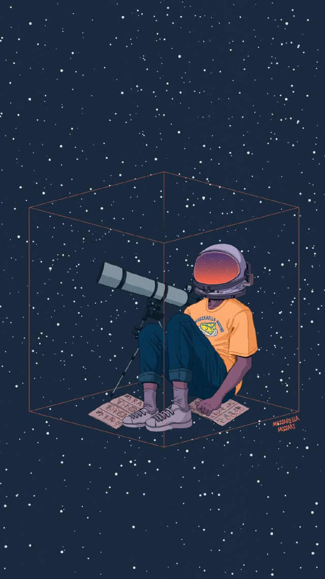 微信聊天背景太空男孩