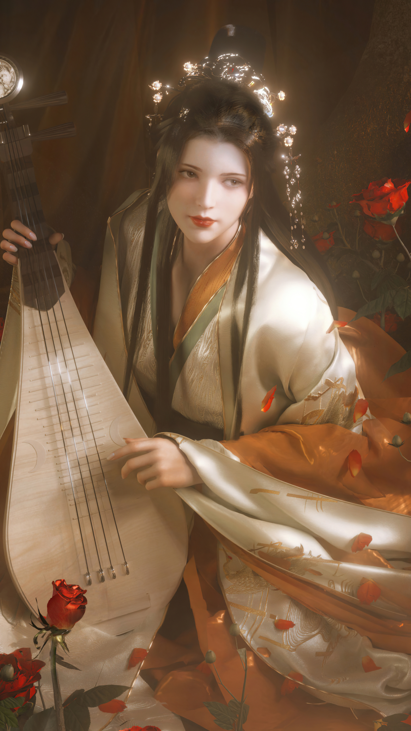 聊天背景圖片微信古風氣質美女