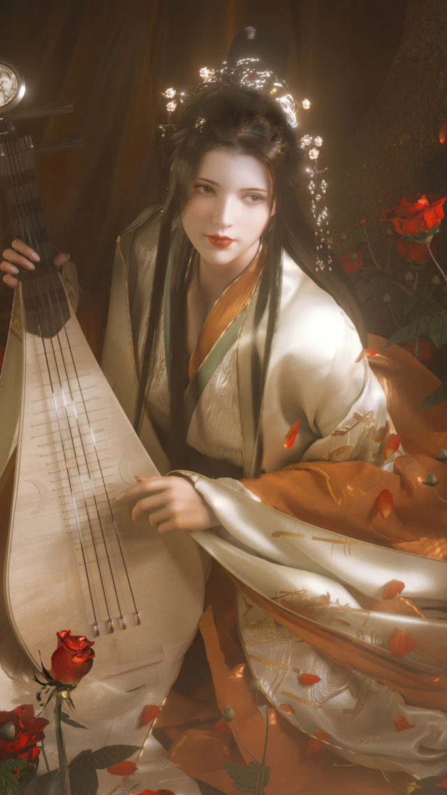 聊天背景圖片微信古風氣質美女