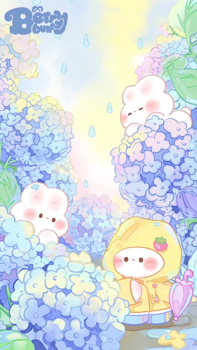 雨後的繡球花