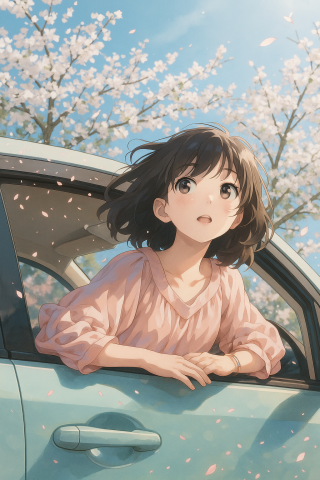 樱花与少女