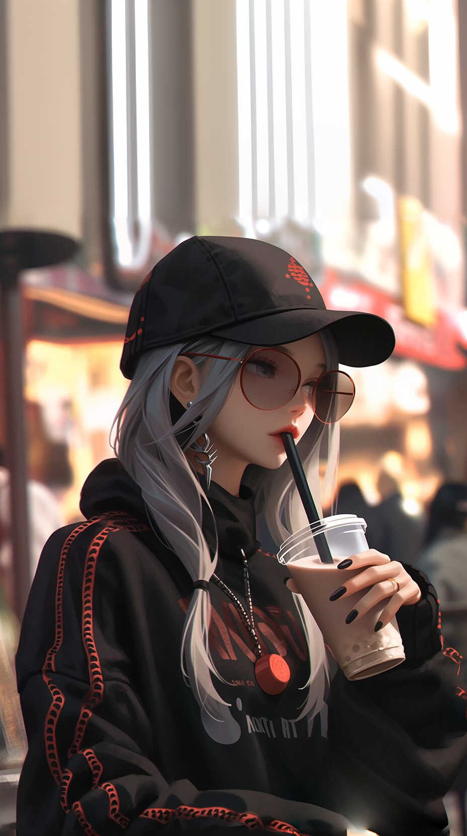 朋克風前衛的女孩