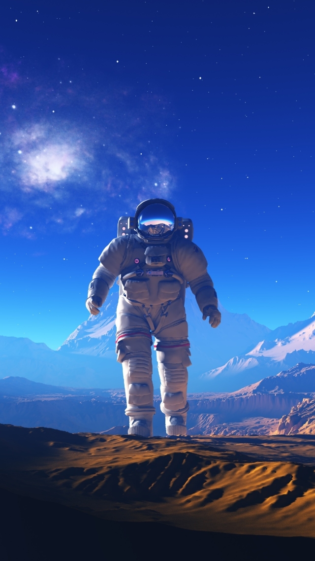 手机微信背景图片宇航员在外太空