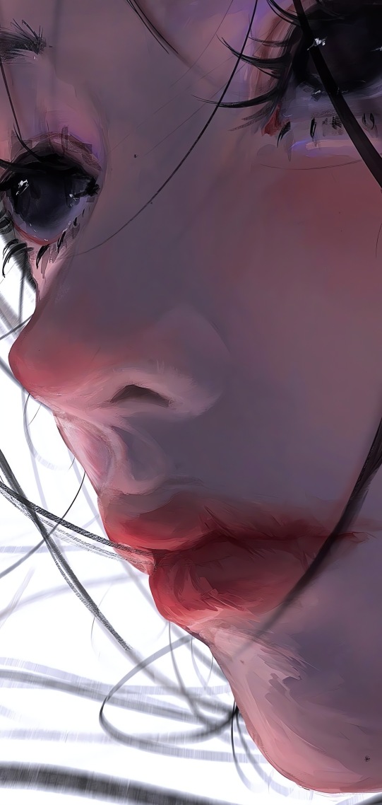 油画少女(动漫手机静态壁纸)