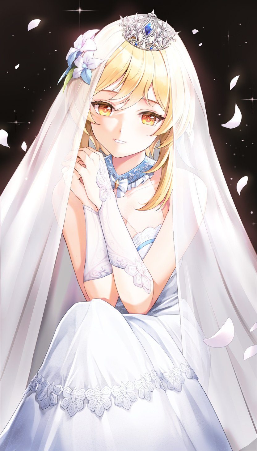 美少女花嫁熒聊天背景圖片微信