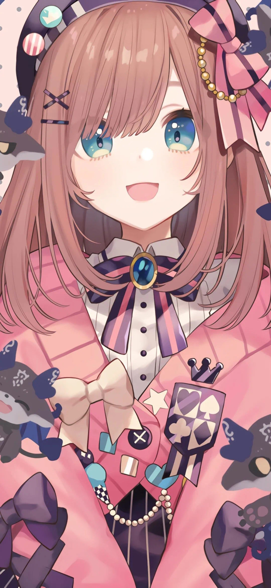 可愛少女qq聊天背景圖