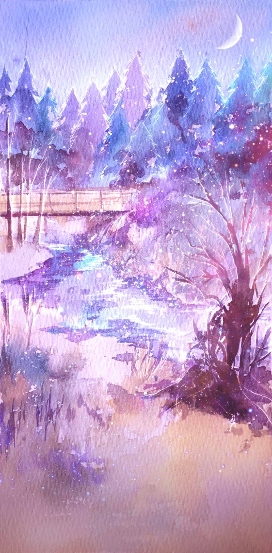 藍色夜空微信壁紙圖