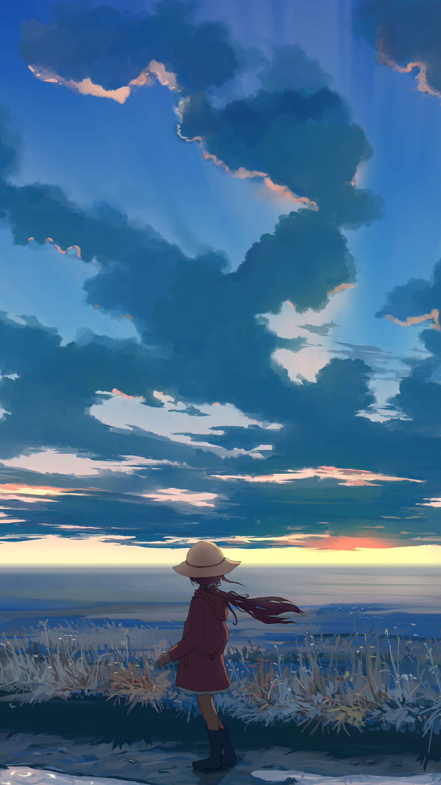 微信全局背景落日