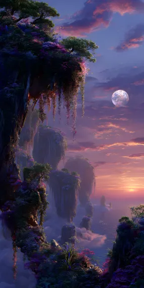 悬岛揽月，紫雾生香