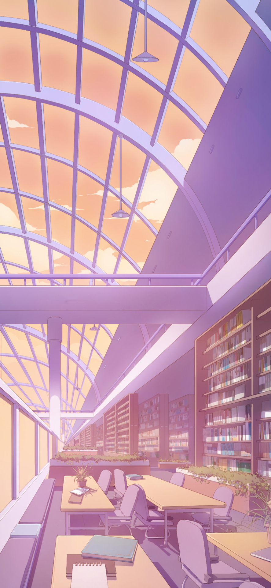 4K日系校園圖書館