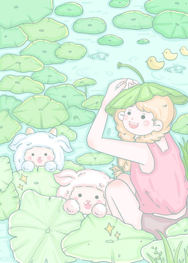 治愈系插画壁纸｜夏日游记
一起清凉一夏吧～