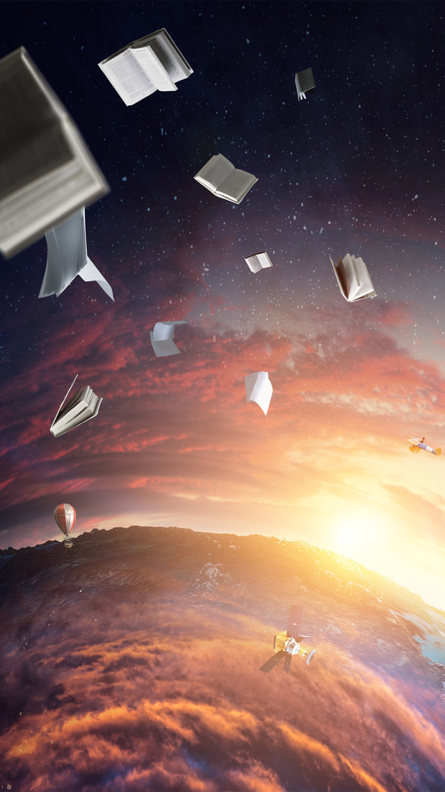 微信壁紙【太空里的書籍】