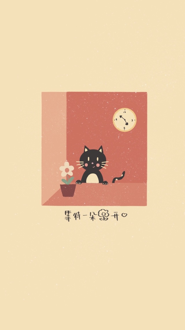 手机背景图片等一朵花开的时间