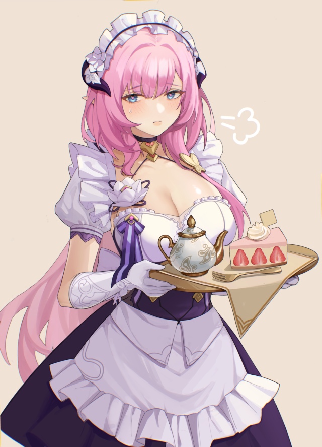 手機屏幕圖片壁紙女僕咖啡廳的美少女