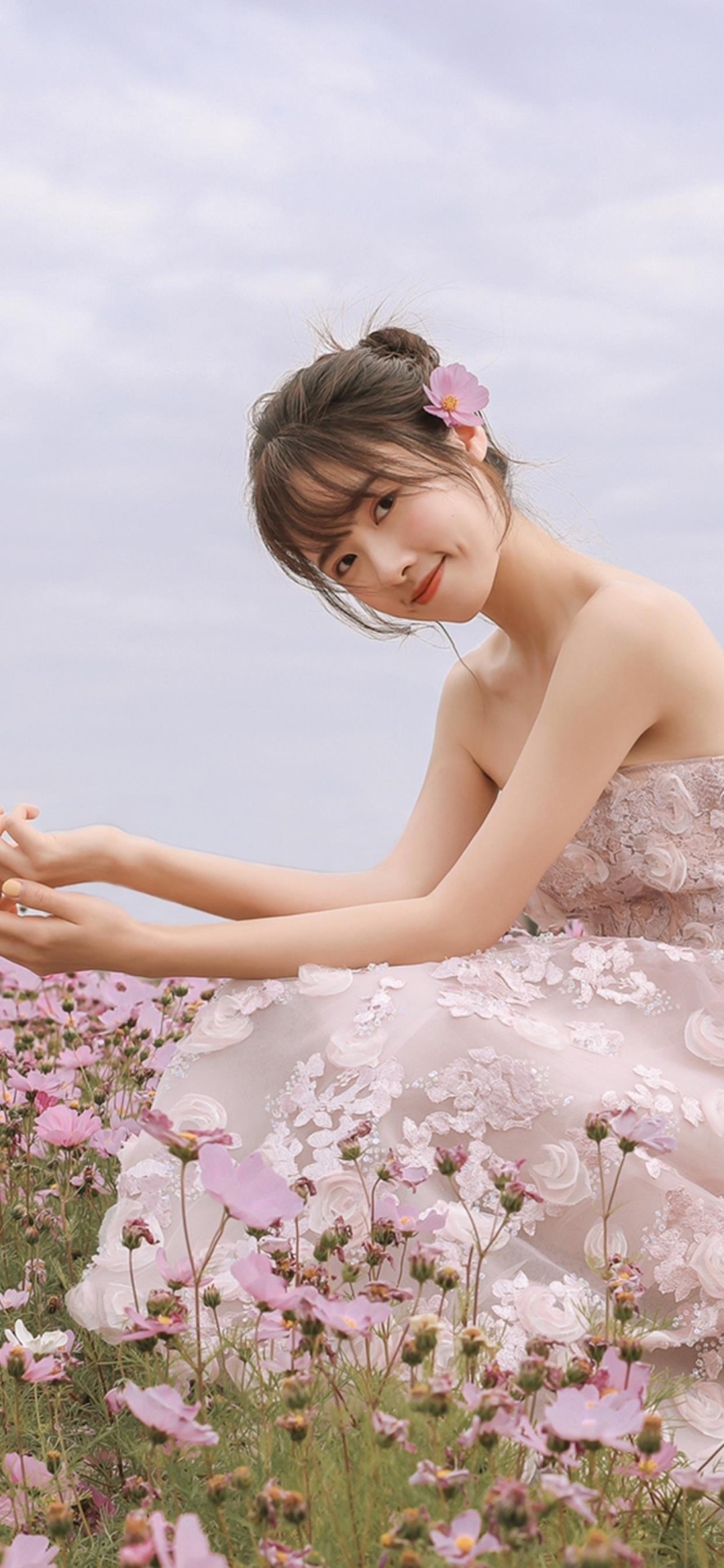 聊天背景圖 微信清純少女