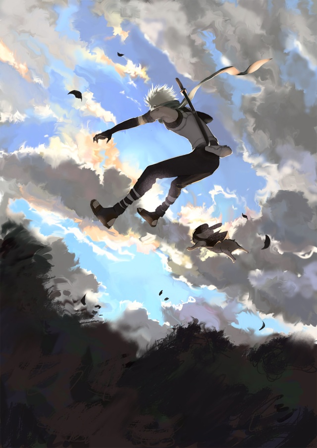 凌躍空中