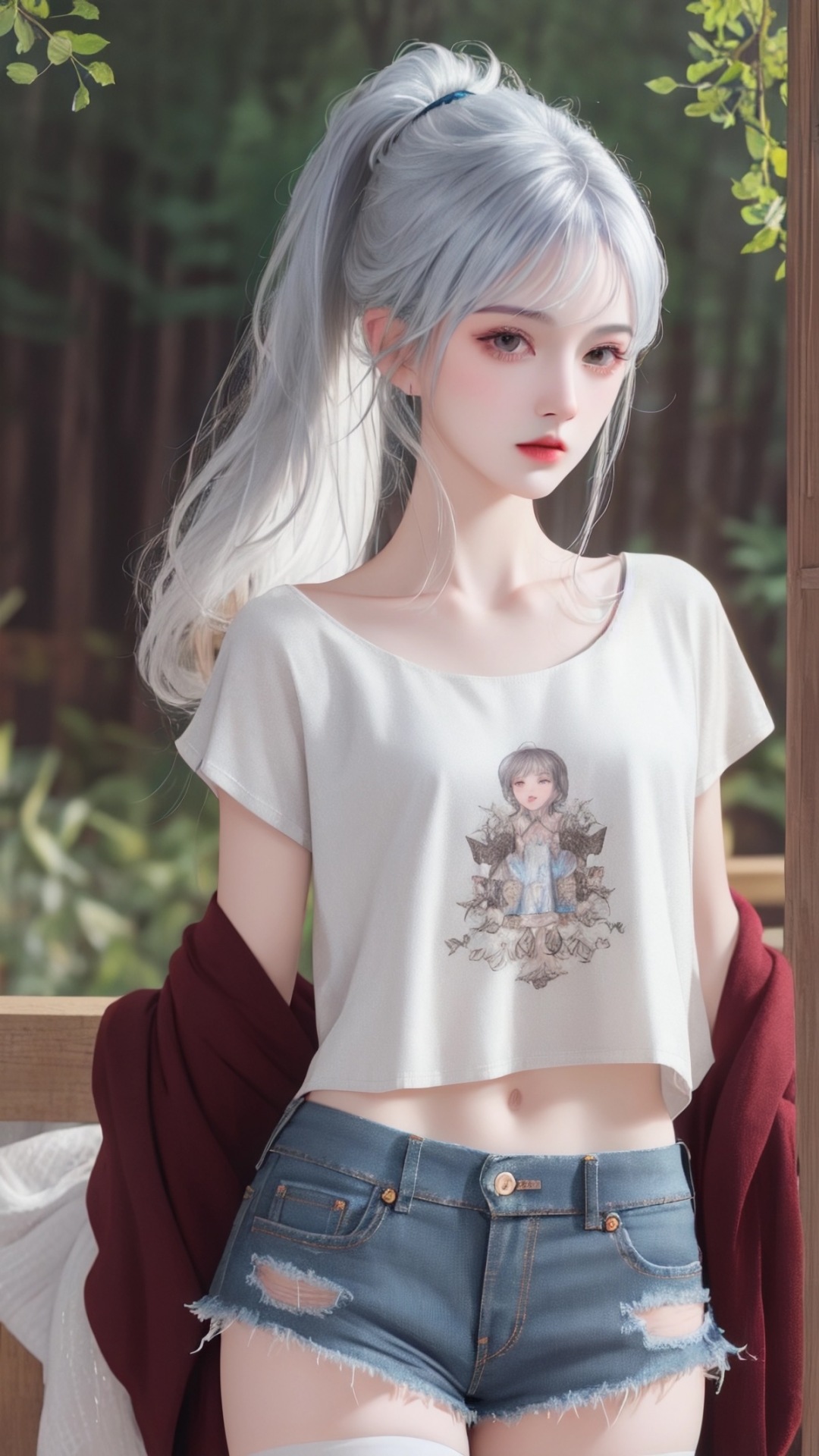 白色长发