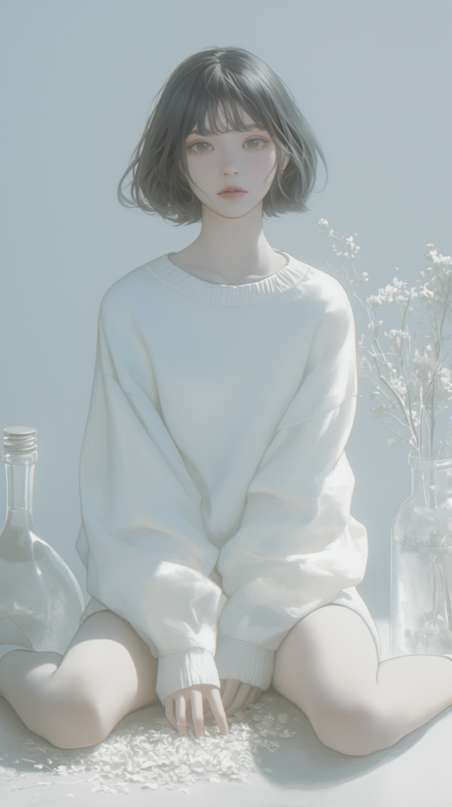 阳光卧室甜美女孩
