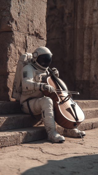 拉提琴的宇航员