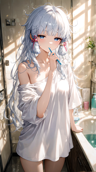 原神神里绫华-洗漱