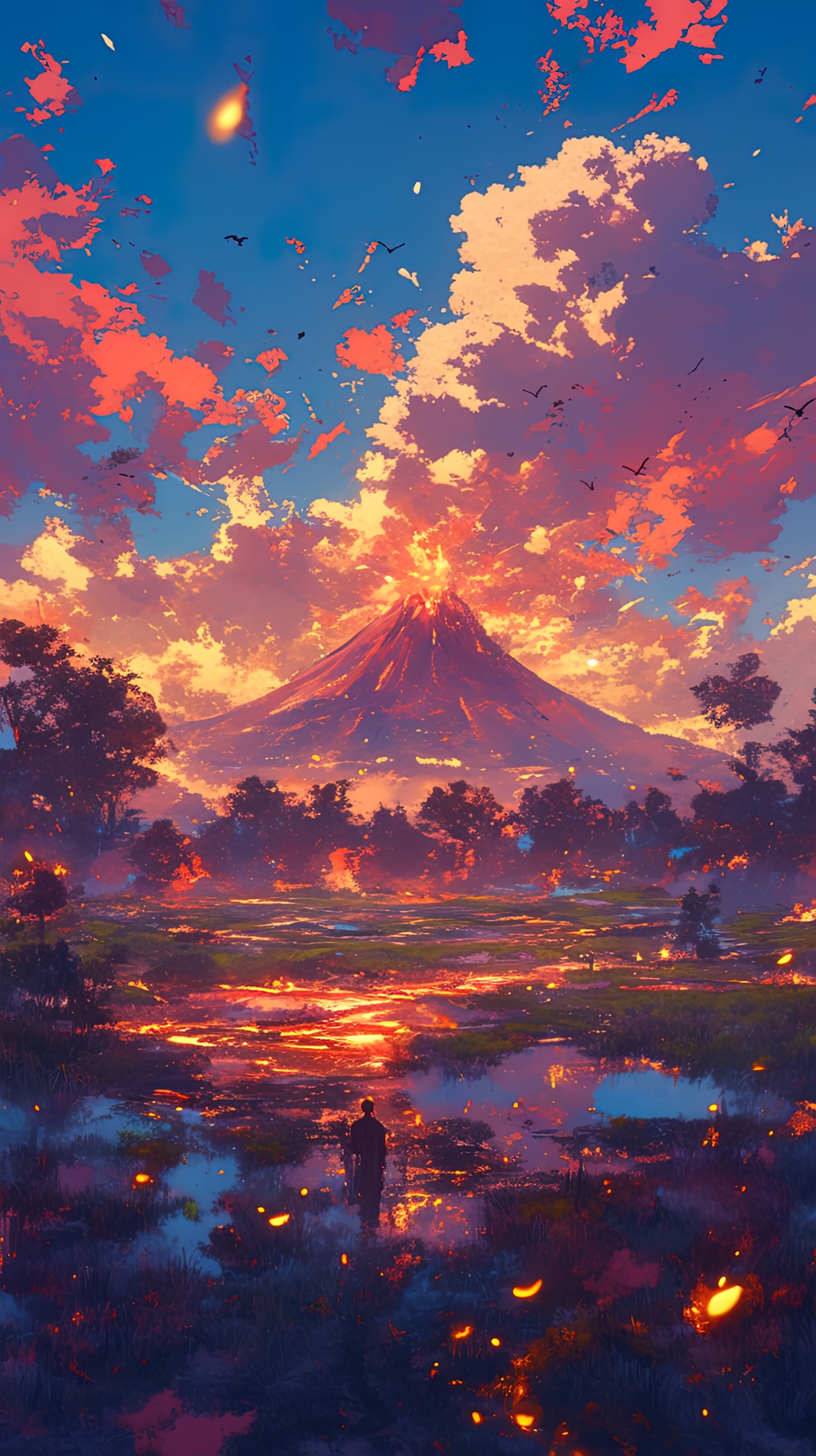落日火山岛