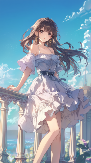 蓝天美女