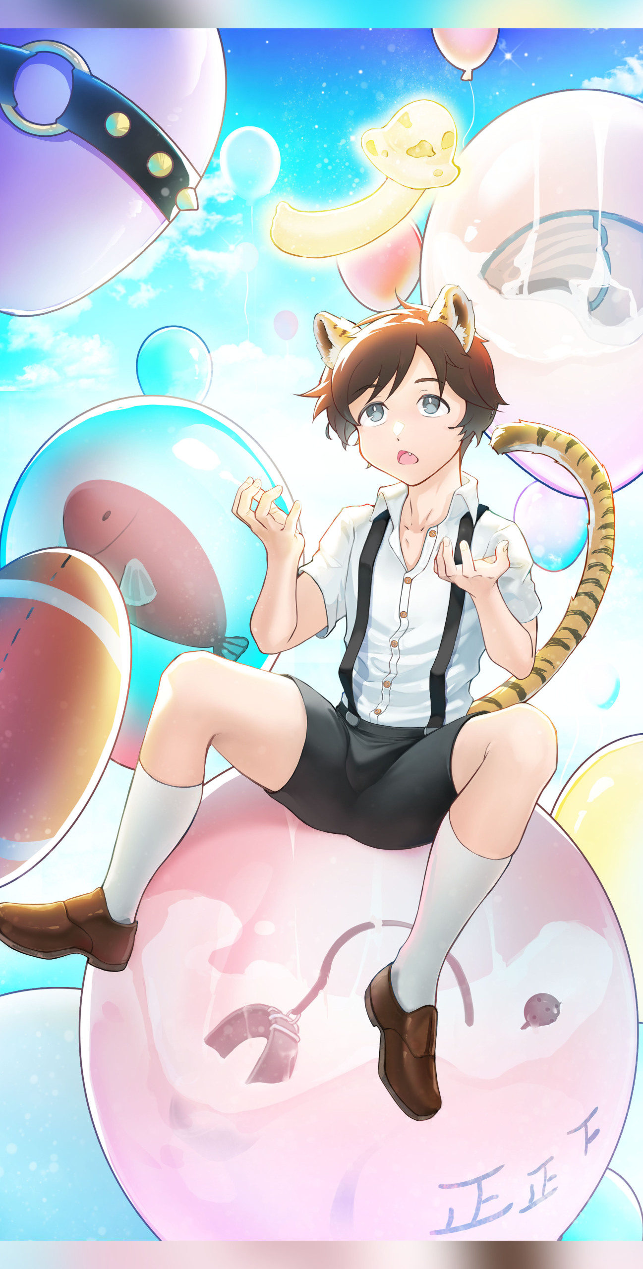 兒童節小男孩七魚（長屏款）