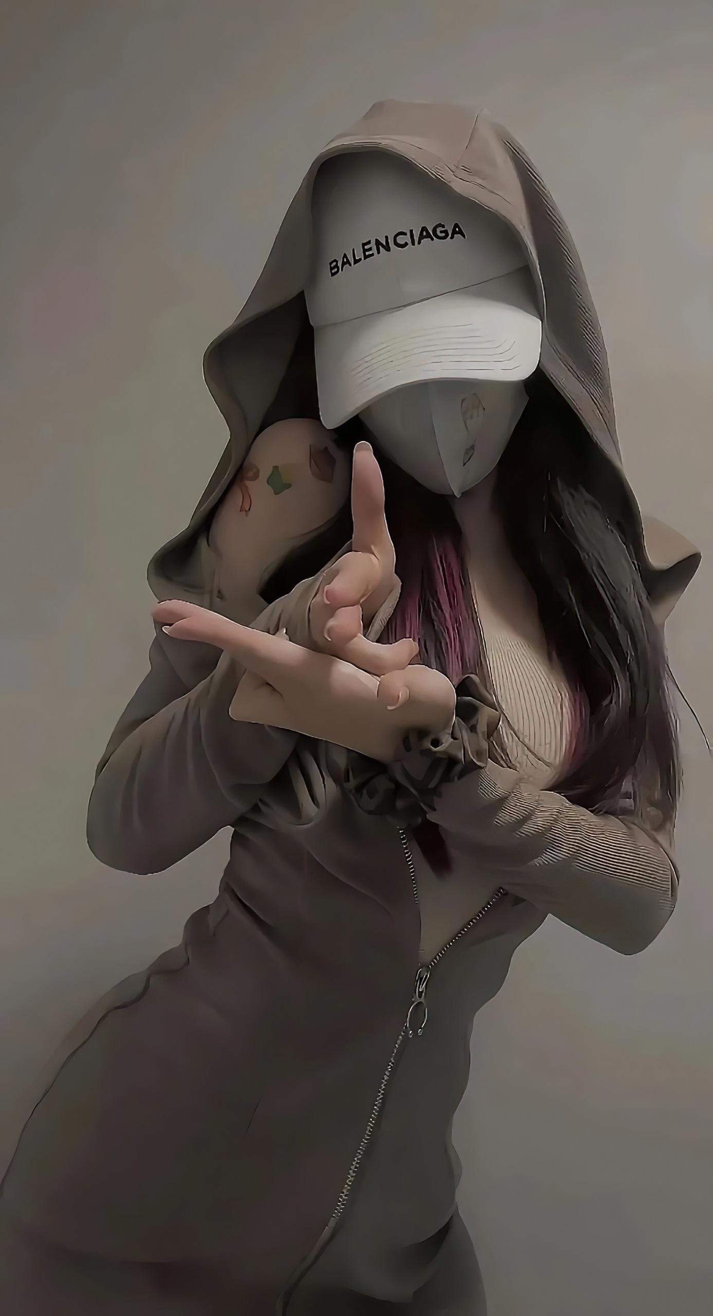 連帽美女