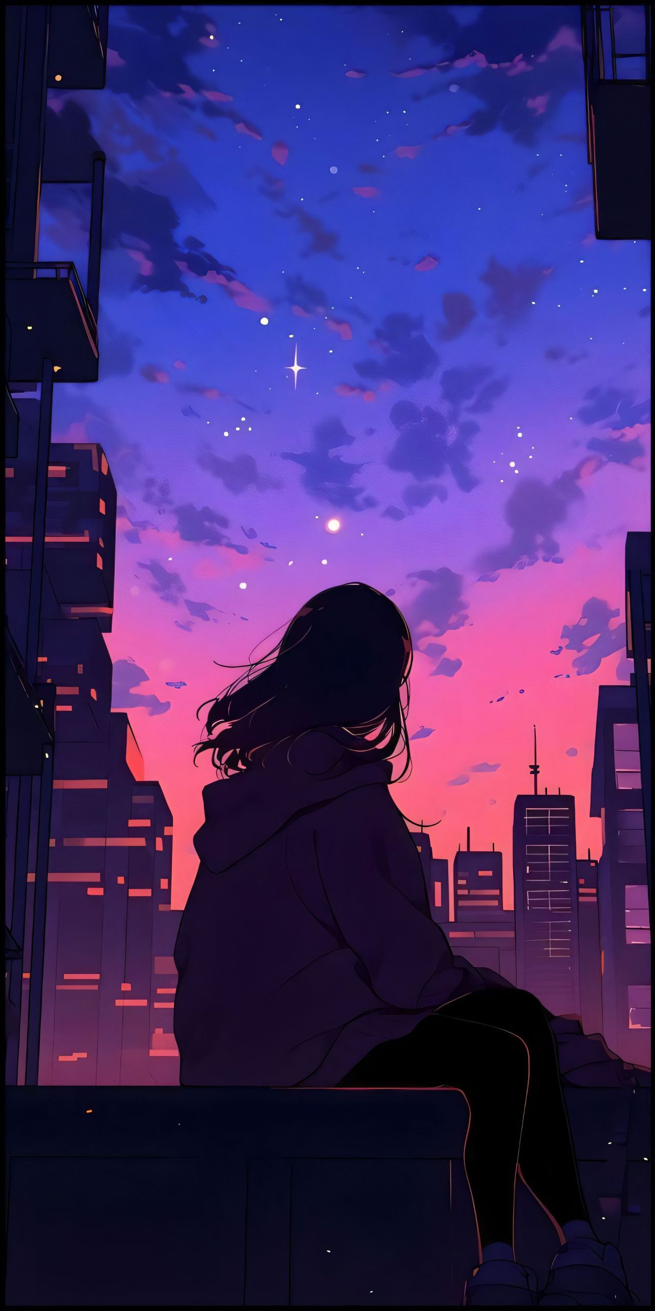 唯美星空少女