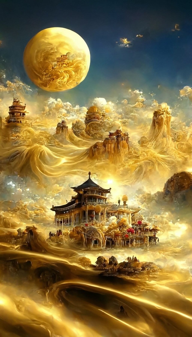 唯美的金色宮殿