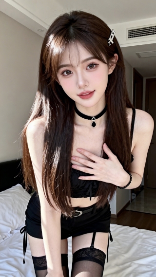 黑丝美女四