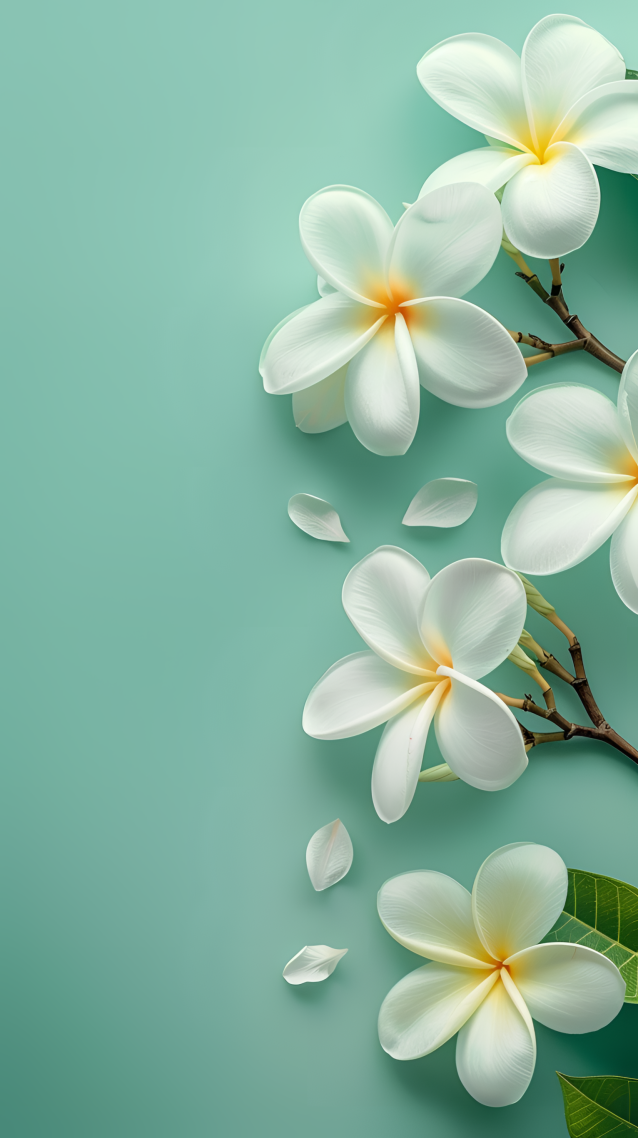 绿色护眼清新鸡蛋花