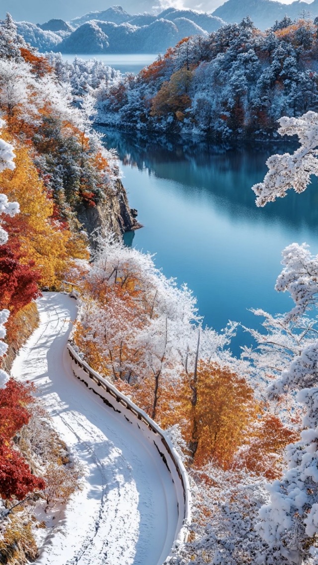 山区雪景