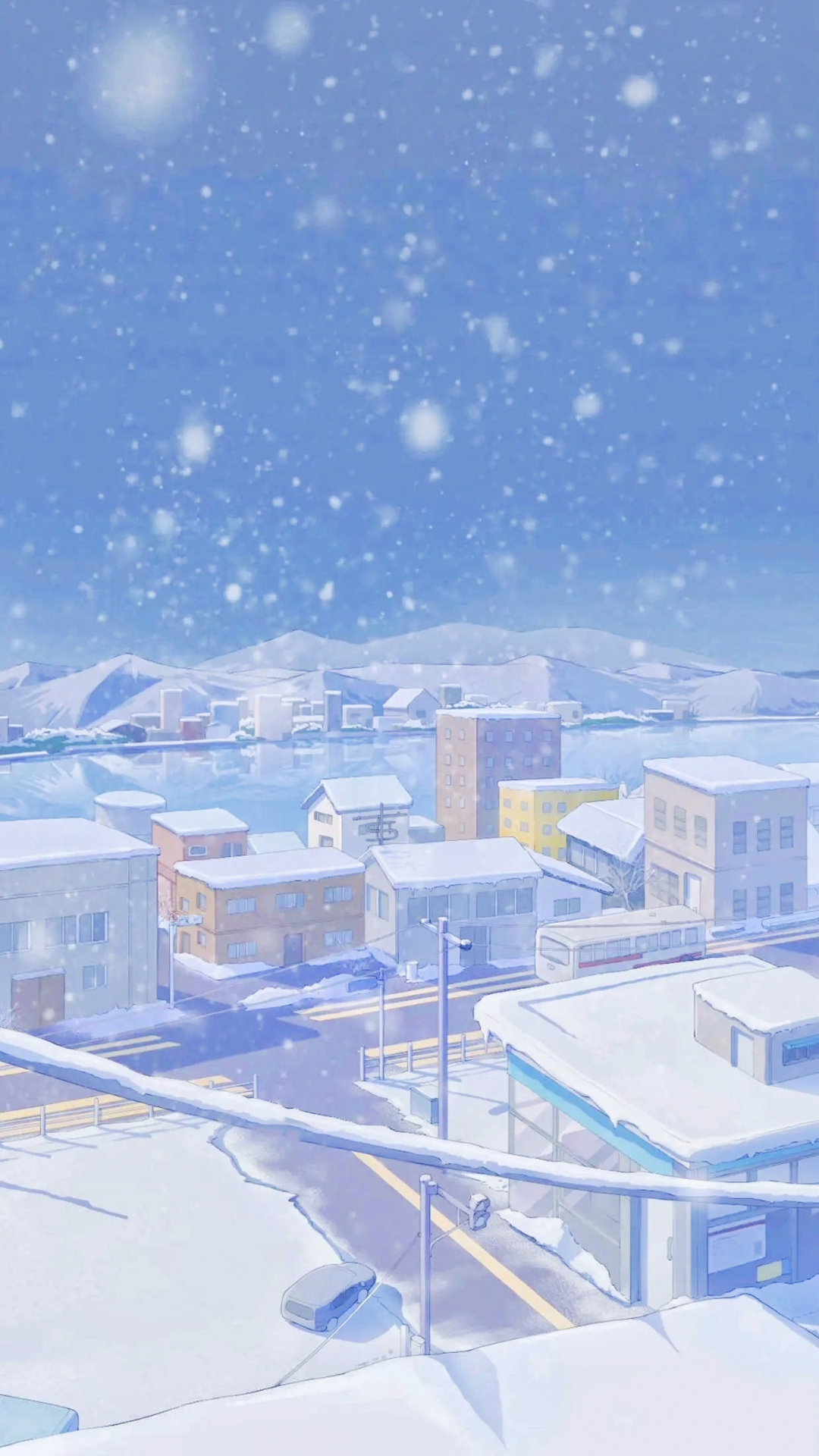 屏幕圖片手機高清壁紙4K唯美治愈-城市風光雪景