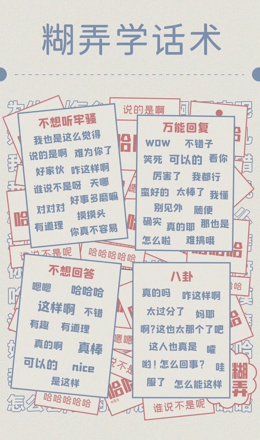 糊弄學話術手機聊天背景圖片