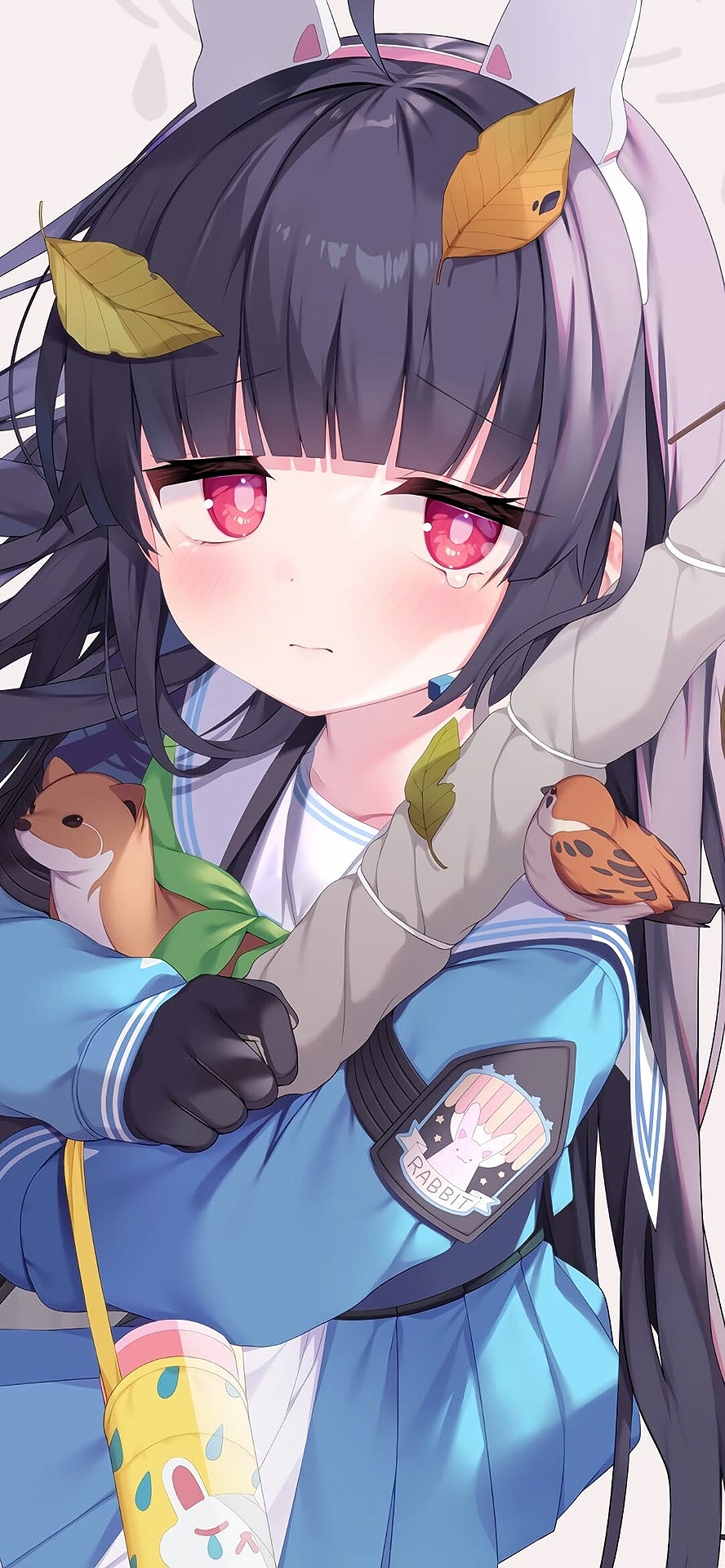 抱狗少女