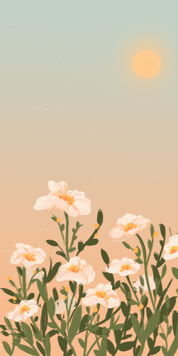 @花朵插畫 唯美