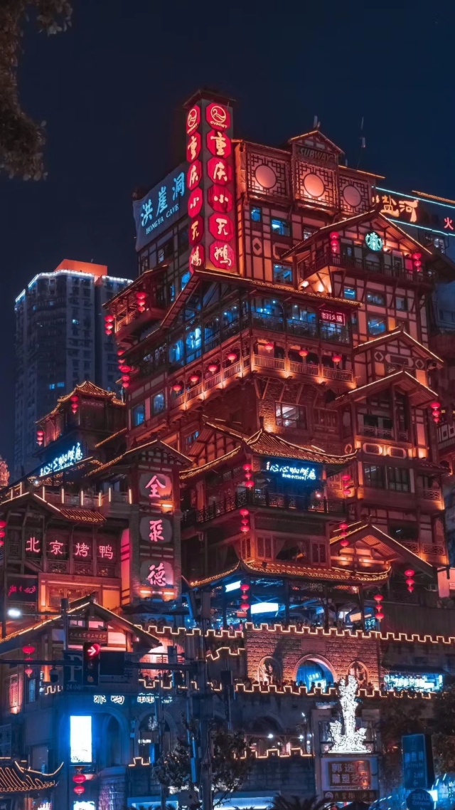 聊天背景圖洪崖洞