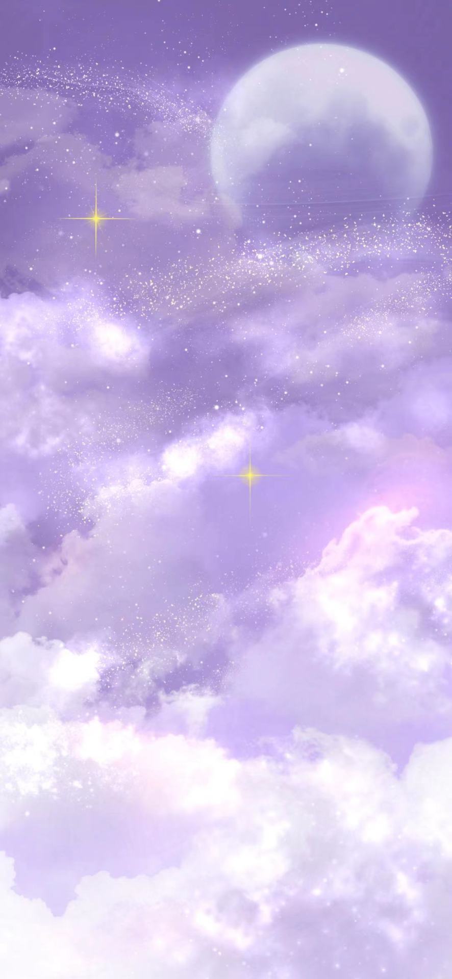 紫色天空二次元微信聊天背景圖