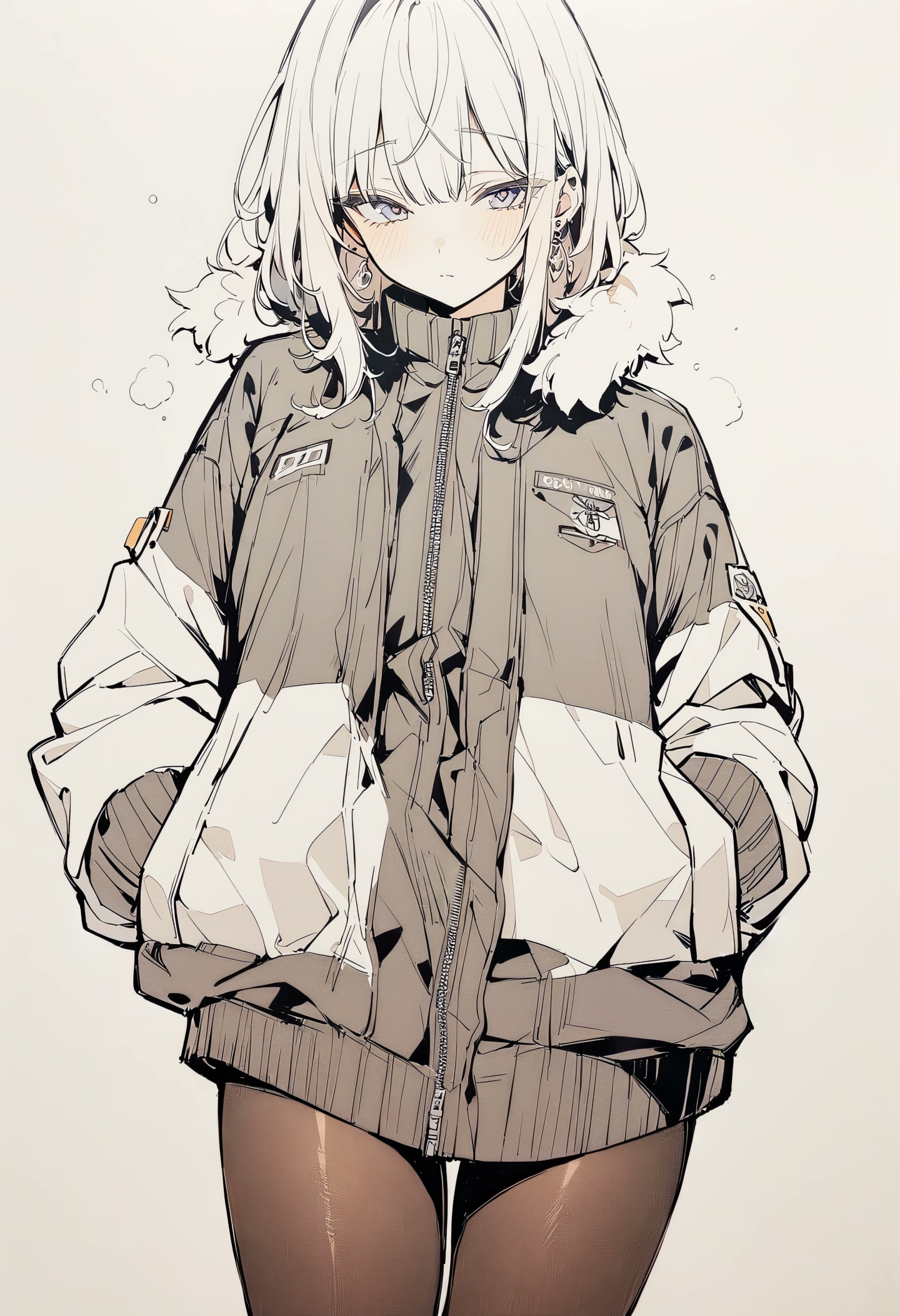 羞澀 白毛