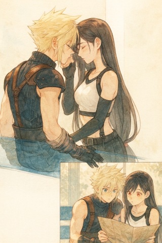 最终幻想7情侣壁纸