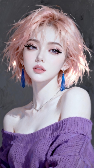 时尚紫衣女神