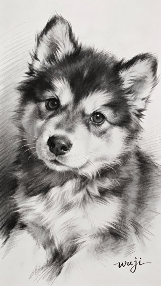 幼-阿拉斯加-素描