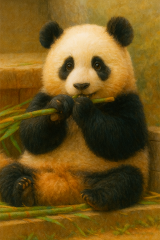 熊猫萌萌吃