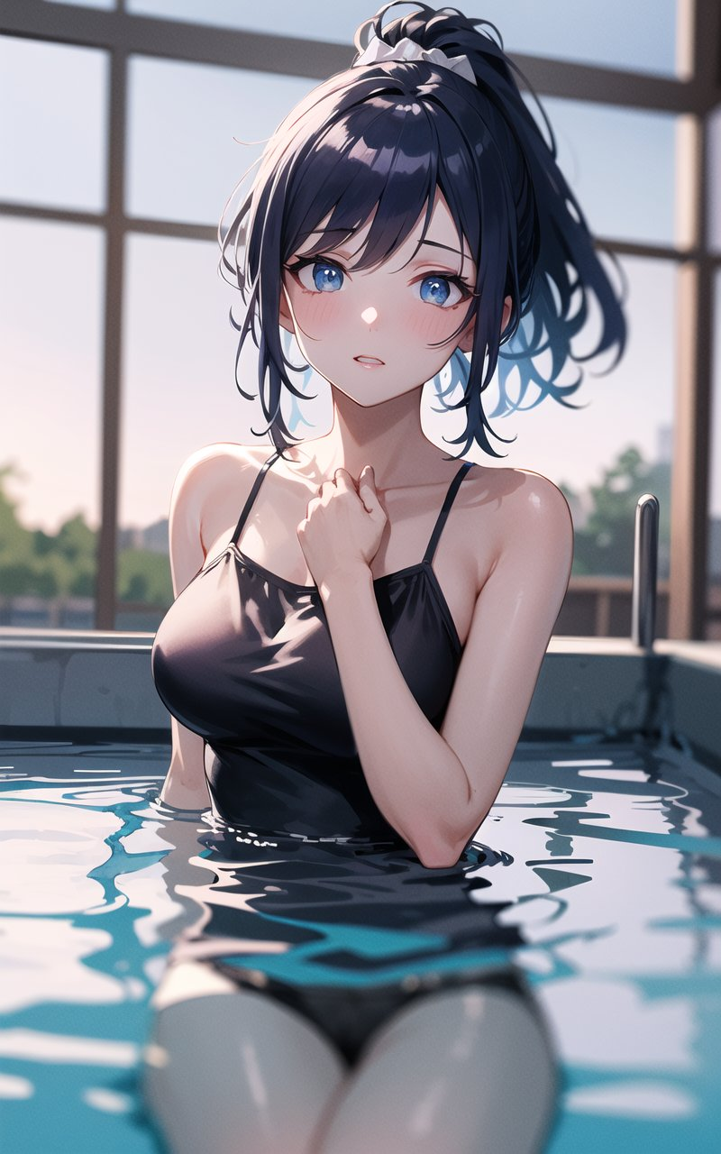 游泳的少女