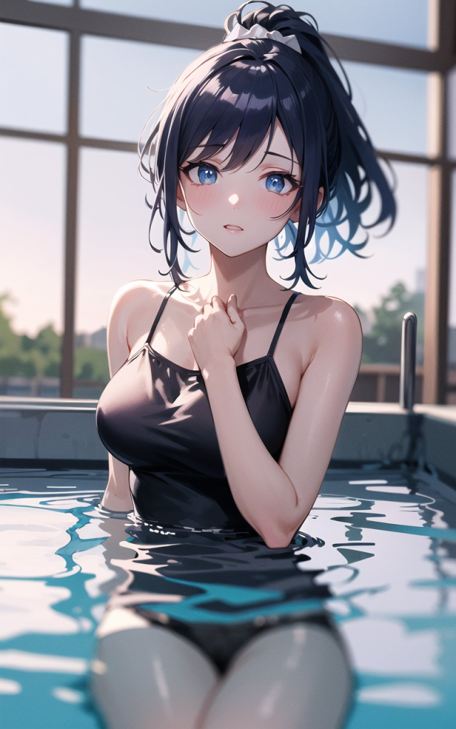 游泳的少女