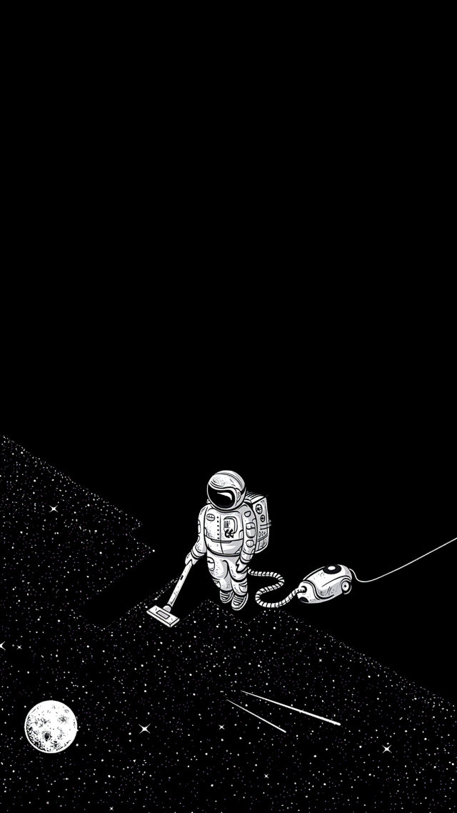 屏保圖片打掃太空